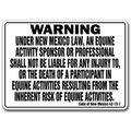 Signmission 14 in Height, 10 in Width, Plastic, 10" x 14", WS-New Mexico Equine WS-New Mexico Equine